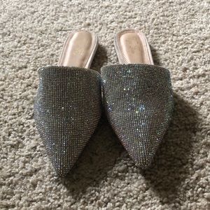 sparkly mules